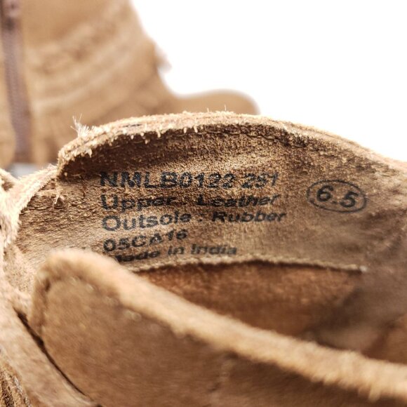 Naughty Monkey Women's Size 6.5 Brown Suede Leather Ankle Bootie - Picture 7 of 9